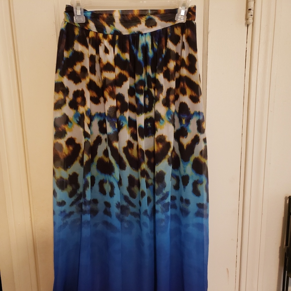 Leopard long skirt
